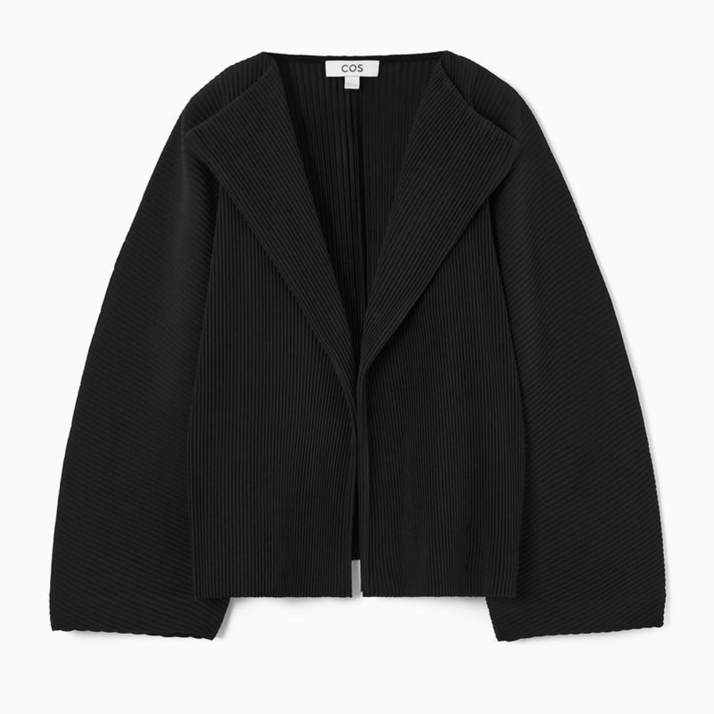 NWT COS pleated open lapel jacket